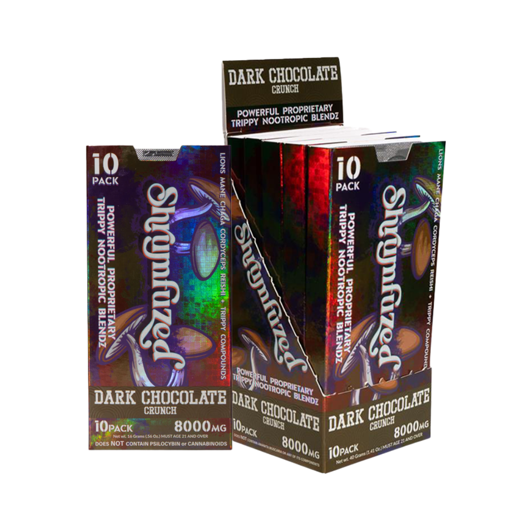 Shrumfuzed 10pk Chocolates 800mg – Dark Chocolate Crunch