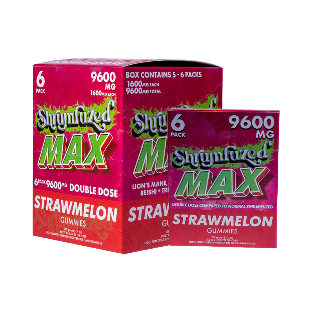 Shrumfuzed MAX 6pk Gummies 1600mg – Strawmelon