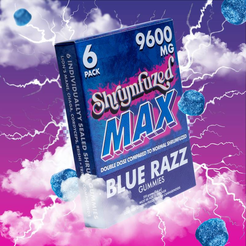 Shrumfuzed MAX 6pk Gummies 1600mg – Blue Razz