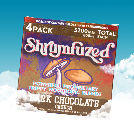 Shrumfuzed 4pk Chocolates 800mg – Dark Chocolate Crunch