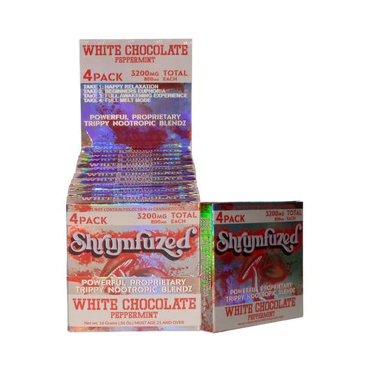 Shrumfuzed 4pk Chocolates 800mg – White Chocolate Peppermint